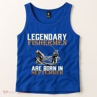 Legendary Fisherman Are Born In September  Tank Top thumb 2