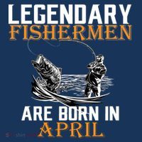 Legendary Fishermen Are Born In April Hat thumb 2