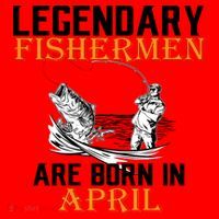 Legendary Fishermen Are Born In April Santa Hat thumb 1