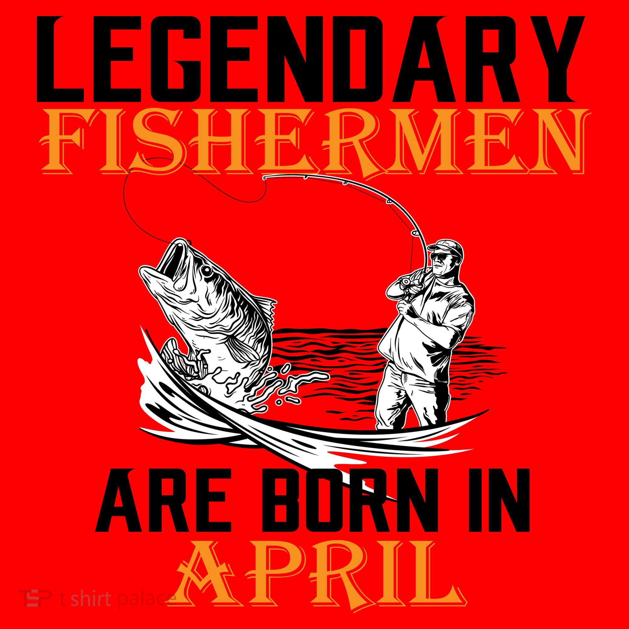 Legendary Fishermen Are Born In April Santa Hat