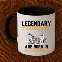 Legendary Fishermen Are Born In December Coffee Mug thumb 2
