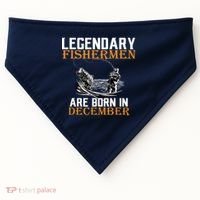 Legendary Fishermen Are Born In December USA-Made Doggie Bandana thumb 0