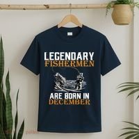Legendary Fishermen Are Born In December T-Shirt thumb 2