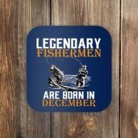 Legendary Fishermen Are Born In December Coaster thumb 0