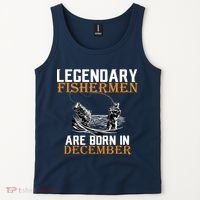 Legendary Fishermen Are Born In December Tank Top thumb 2