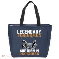 Legendary Fishermen Are Born In December Tote Bag thumb 0