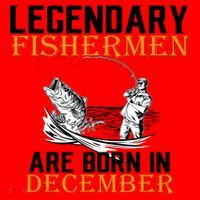 Legendary Fishermen Are Born In December Santa Hat thumb 1