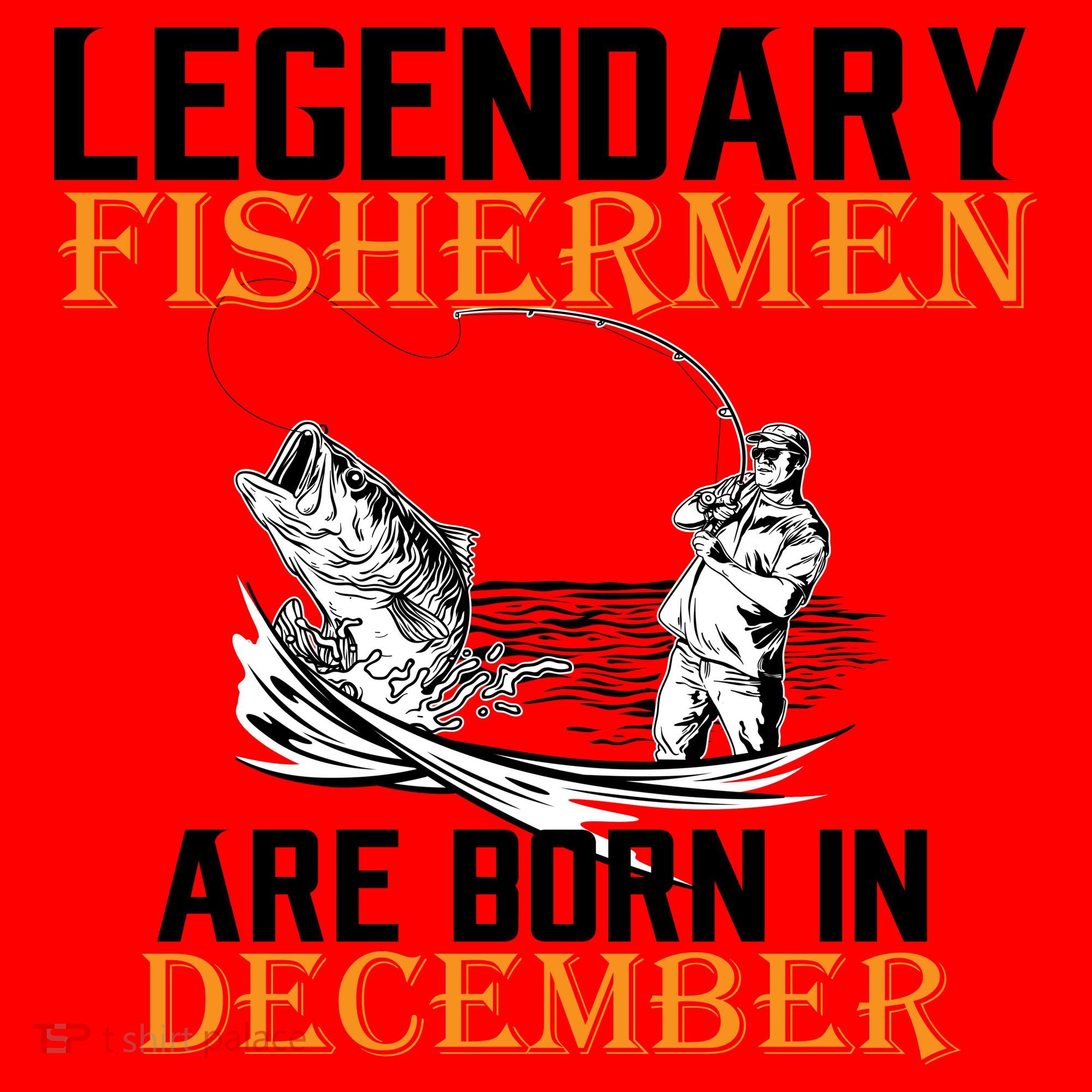 Legendary Fishermen Are Born In December Santa Hat