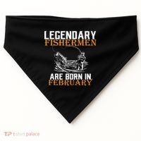 Legendary Fishermen Are Born In February  USA-Made Doggie Bandana thumb 0