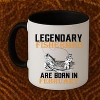 Legendary Fishermen Are Born In February  Coffee Mug thumb 2