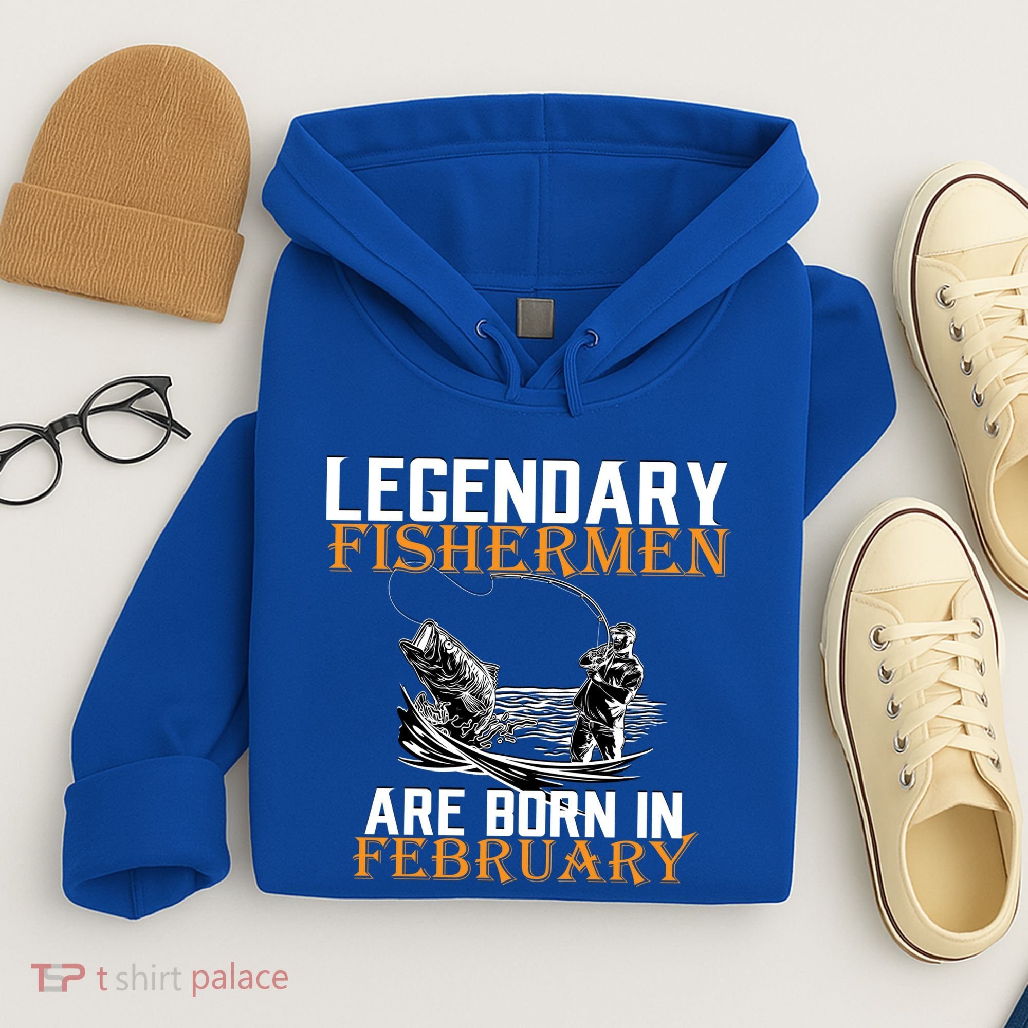 Legendary Fishermen Are Born In February  Hoodie