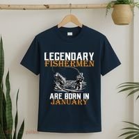 Legendary Fishermen Are Born In January  T-Shirt thumb 2