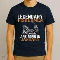 Legendary Fishermen Are Born In January  T-Shirt thumb 3