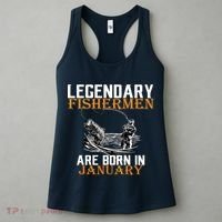 Legendary Fishermen Are Born In January  Women's Tank Top thumb 3