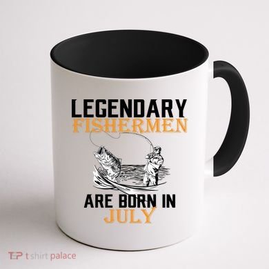 Legendary Fishermen Are Born In July Coffee Mug back