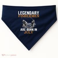 Legendary Fishermen Are Born In July USA-Made Doggie Bandana thumb 0