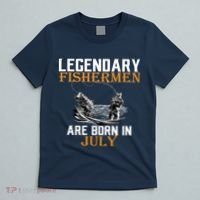 Legendary Fishermen Are Born In July T-Shirt thumb 5