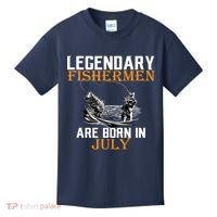 Legendary Fishermen Are Born In July Kids T-Shirt thumb 0