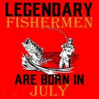 Legendary Fishermen Are Born In July Santa Hat thumb 1