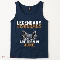 Legendary Fishermen Are Born In June Tank Top thumb 2