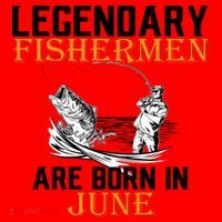 Legendary Fishermen Are Born In June Santa Hat thumb 1
