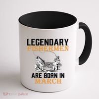 Legendary Fishermen Are Born In March Coffee Mug thumb 1