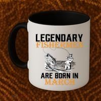 Legendary Fishermen Are Born In March Coffee Mug thumb 2