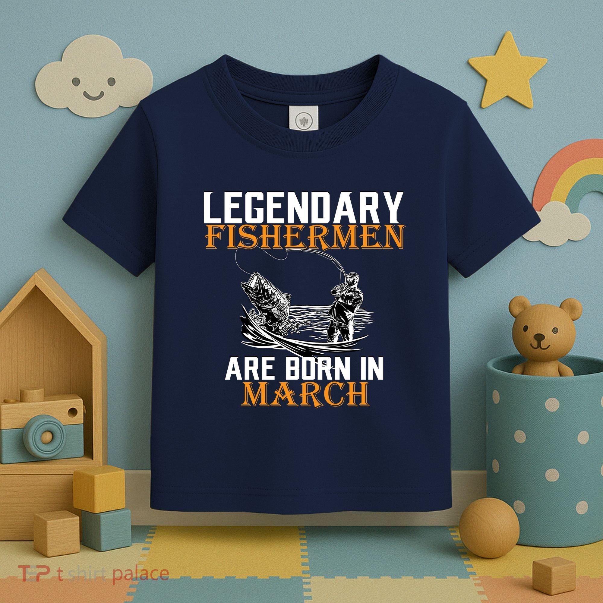 Legendary Fishermen Are Born In March Toddler T-Shirt