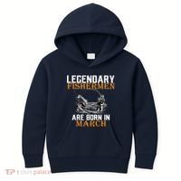Legendary Fishermen Are Born In March Kids Hoodie thumb 0