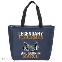 Legendary Fishermen Are Born In March Tote Bag thumb 0