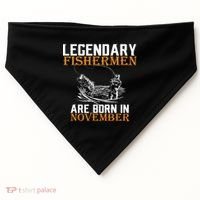 Legendary Fishermen Are Born In November  USA-Made Doggie Bandana thumb 0