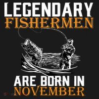 Legendary Fishermen Are Born In November  Bucket Hat thumb 4