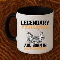 Legendary Fishermen Are Born In November  Coffee Mug thumb 2