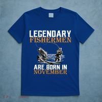 Legendary Fishermen Are Born In November  T-Shirt thumb 5