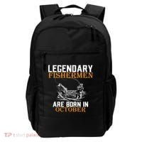 Legendary Fishermen Are Born In October Backpack thumb 0