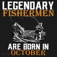 Legendary Fishermen Are Born In October Bucket Hat thumb 4