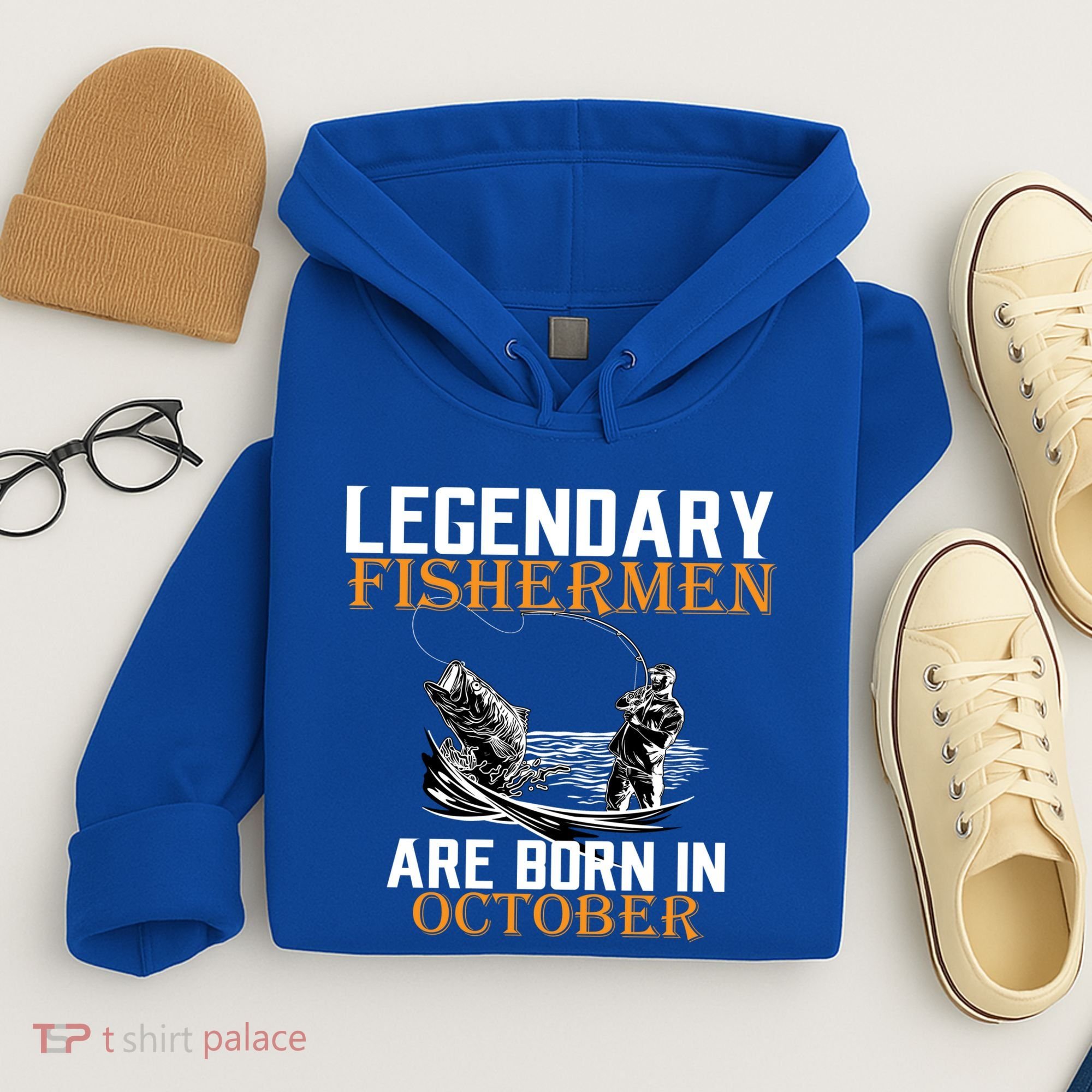 Legendary Fishermen Are Born In October Hoodie