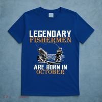 Legendary Fishermen Are Born In October T-Shirt thumb 5