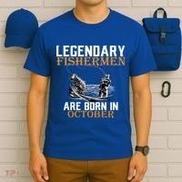 Legendary Fishermen Are Born In October T-Shirt thumb 6