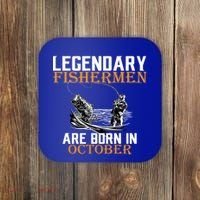 Legendary Fishermen Are Born In October Coaster thumb 0