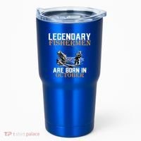 Legendary Fishermen Are Born In October Tumbler thumb 0