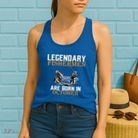 Legendary Fishermen Are Born In October Women's Tank Top thumb 2