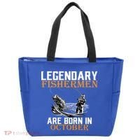 Legendary Fishermen Are Born In October Tote Bag thumb 0