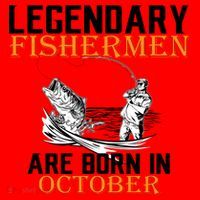 Legendary Fishermen Are Born In October Santa Hat thumb 1