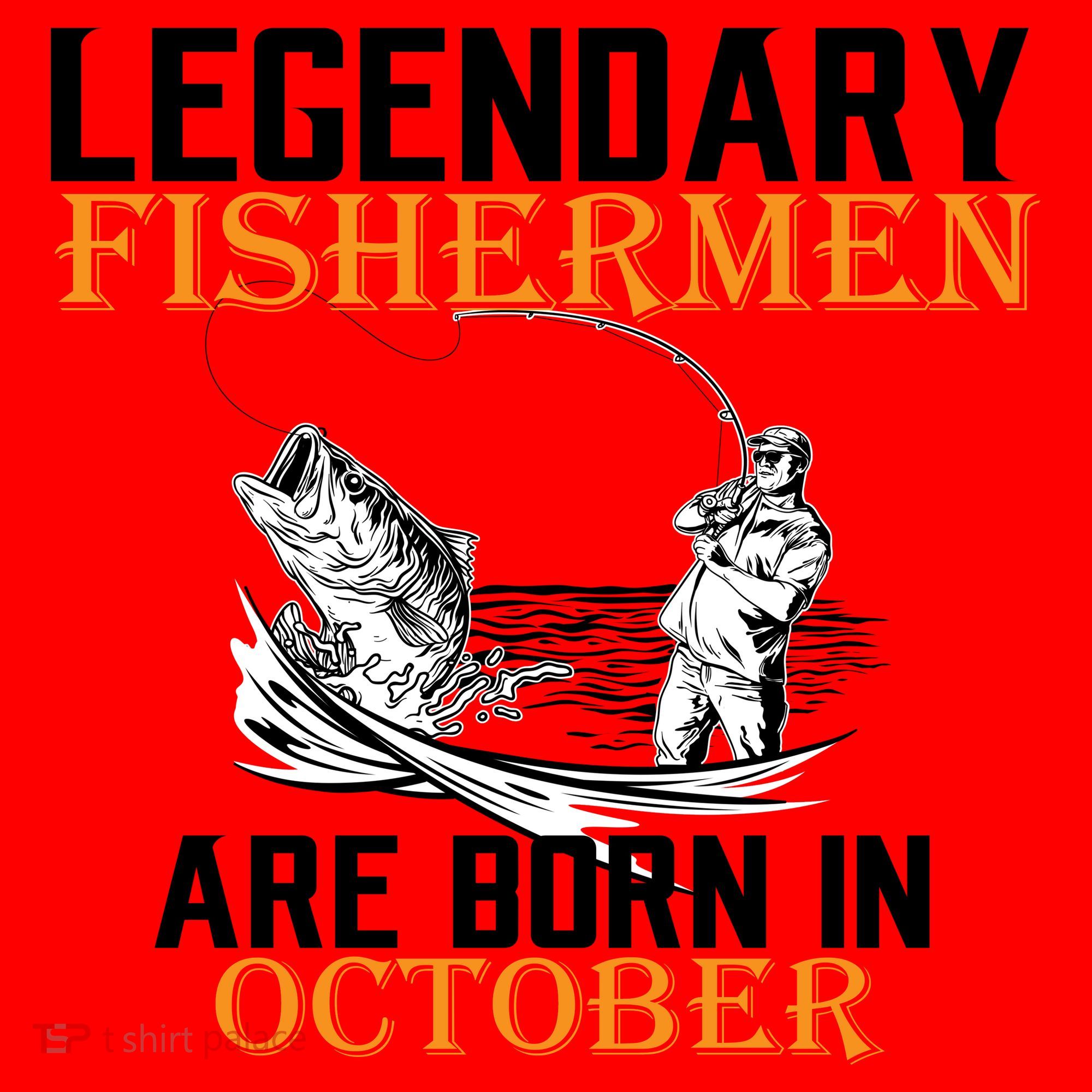 Legendary Fishermen Are Born In October Santa Hat