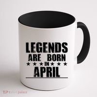 Legends Are Born In April Birthday Coffee Mug thumb 1