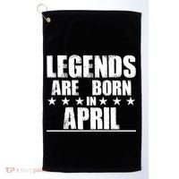 Legends Are Born In April Birthday Golf Towel thumb 0