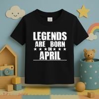 Legends Are Born In April Birthday Toddler T-Shirt thumb 3