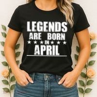 Legends Are Born In April Birthday Women's T-Shirt thumb 2