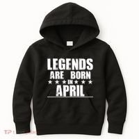 Legends Are Born In April Birthday Kids Hoodie thumb 0